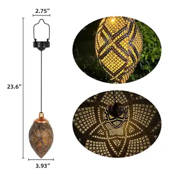 Лампион от железен тел, метален окачен лампа, полилей за всекидневната, творческа обстановка абажура