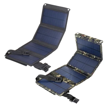 Складное зарядно Устройство за слънчеви панели с мощност 20 W 5, Външен Преносим Водоустойчив Сгъваем комплект слънчеви панели за зареждане на телефона