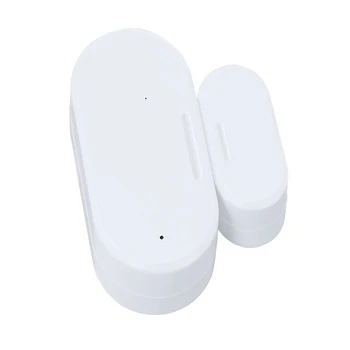 1 комплект Sasha Smart Zigbee Врата Магнит + детектор за Отворена врата Напомняне За светлина, Сензор за сигнализация Бял