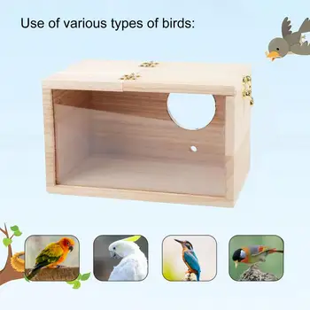 1 Комплект Здрава Кутии За Развъждане на Птици Удобен Подслон за Птиците Лесно Моющийся Открит Птичи Къща За Папагал Попугайчика Cockatiel