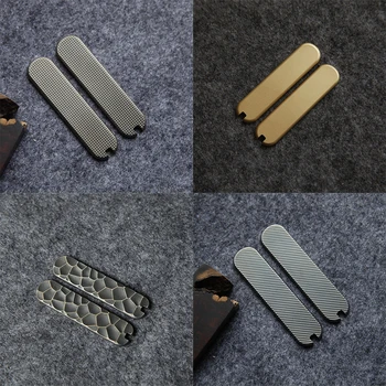 1 Чифт Накладки на Ръкохватката на Ножа е от Латунного Материал за 58 мм Швейцарски Армейски Ножове Victorinox SwissArmy Scale САМ Make Аксесоари резервни Части ЛОГО