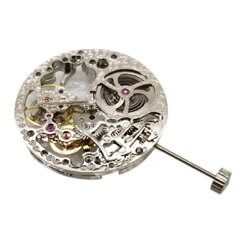 17 скъпоценни камъни, сребро механизъм с ръчно от здрав за смяна на часови механизъм ЕТА 6497, резервни части за ремонт на часовник механизъм