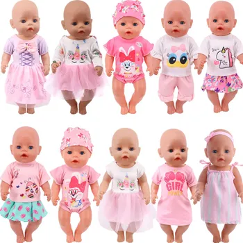 1бр Прекрасна Розова Серия Кукла, Аксесоари, Дрехи, Бански костюми Мини Рокля С Лък За 43 см Кукла на Възраждането 18 Инча Baby Doll САМ Играчки Подаръци