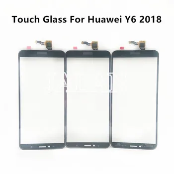 2 бр. Лампа за телефон huawei Y6 2018, стъклен панел с цифров преобразувател, на Предното стъкло, сензорен екран, лепило за сензорния екран