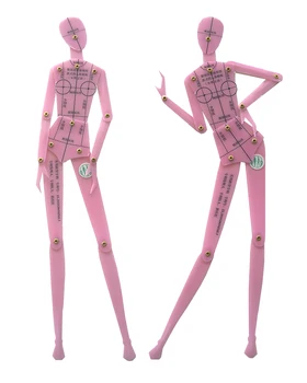 2 елемента Модна линия за изготвяне на Дизайн на облекло на човешкото тяло, динамичен модел за рисуване на ръка, линийка за чертане с женски ефект, стил на рисуване