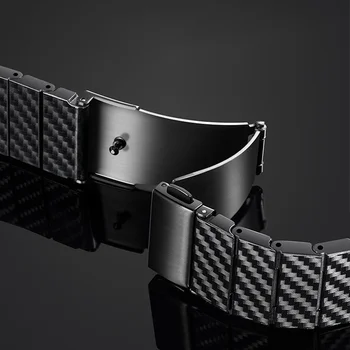 20 мм, 22 мм и каишка За Samsung Watch 4/6/5/pro 45 мм 44 мм 40 мм Active 2 correa Линк Гривна, изработени от въглеродни влакна HUAWEI watch GT-2-2e Каишка