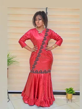 2023 Качество на невероятно женствена рокля Басейн в африканската мода с високо качество - последния бестселър за буен и елегантна празнична рокля