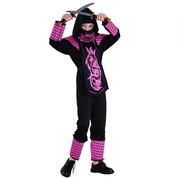 2023 Нов детски розов костюм на нинджа за момичета на вси, cosplay, ролята на нинджа костюм с костюм