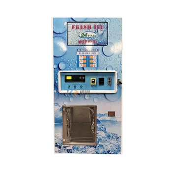 2023 Нов дизайн автомат за лед с филтър Ro Система, Отворена предна задвижваната Машина за продажба на лед и вода
