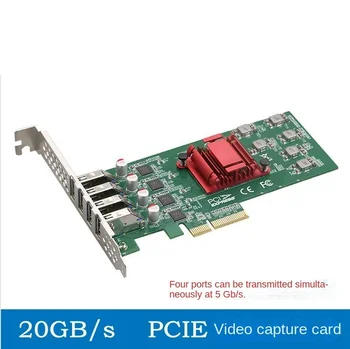 20G PCIe от 4x до 4 USB 3.0 ДОПЪЛНИТЕЛНА карта Визия Хищник PCI Express Странично Карта
