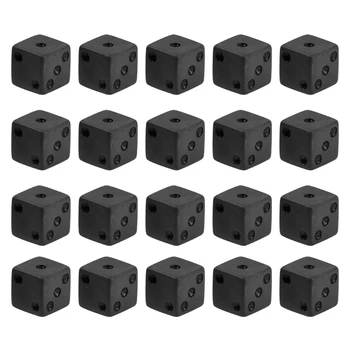 20pcs акрилни кубчета с диаметър 16 мм, цифрови шестоъгълник кубчета, настолни ролеви игри, кубчета