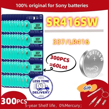 300ШТ Оригинал За SONY 337 AG6 LR416 337A SR416SW Батерии С Кнопочными Елементи От Азотен Сребро Нови Led Слушалки И Часа