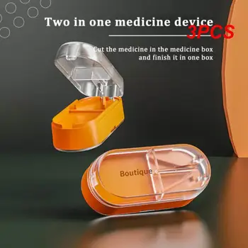 3ШТ Ивица на хапчета за лекарства Малка кутия за лекарства Мултифункционален шредер хапчета за лекарства Домакински V-образен слот за закрепване
