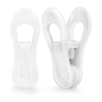 40шт бели пластмасови щипки за закачалки, щипки за използване с тънки дрехи, щипки за пръстите, въжета за пране, клечки за дрехи