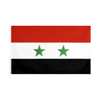60x90 см/90x150 см Флаг на Сирийската Арабска Република 2x3 фута/3x5 фута Национален банер СИРИЯ