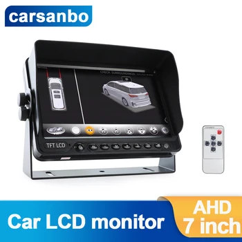 7-Инчов AHD-дисплей AHD DVR Truck Монитор Поддържа Видео плейър с цикличен запис на камера 1080P, Подходящ за системата за автомобилни камери 360