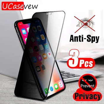 Anti-spyware Закалено Стъкло За iPhone 12 11 Pro Max XR XS Privacy Screen Protector За iPhone 8 7 Plus 6S 2020 SE Защитно Стъкло