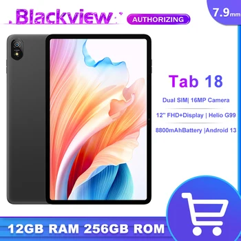 Blackview Tab 18 Таблет с 12-инчов 2.4 K FHD + Дисплей 12 + GB 256 ГБ16МП Помещение 8800 mah Батерия Хелио G99 13 Android Tablet PC