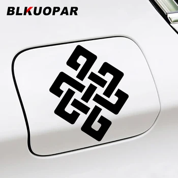 BLKUOPAR Endless Векторна илюстрация с един от културните символи на будизма, Безкрайна стикер с възел, стикери за лаптоп, стикери за автомобили, стил