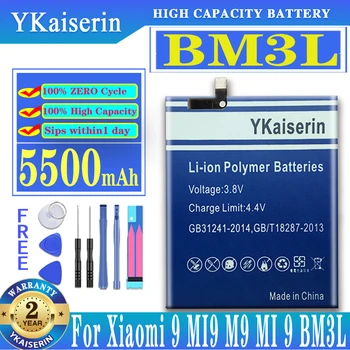 BM3L BM 3Л BM-3Л Батерия за мобилен Телефон за Xiaomi 9 MI9 M9 MI 9 5500 mah Висок Капацитет Batteria Batterij + Номер за проследяване