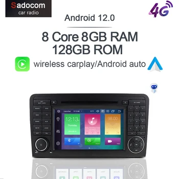 Carplay DSP IPS LTE Android 12,0 8 + GB 128 GB 8 Ядрени Кола DVD плейър с RDS Bluetooth Benz W164 ML300 ML350 ML450 ML500 X164