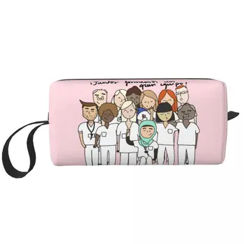Enfermera En Apuros козметични чанти за медицински Сестри, Медицински Косметичка Голям Капацитет, Стилна Външна Чанта за Съхранение в Чантата си