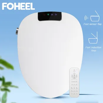 FOHEEL Автоматично Откриване на кутията електрически биде Smart биде с нагревател LCD дисплей Сензор за седалката на тоалетната чиния