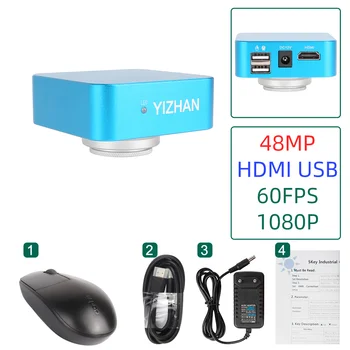 HDMI Микроскоп, Камера 48MP/38MP/13MP HDMI USB VGA Промишлен Цифров Електронен Видеомикроскоп Помещение За Ремонт на Печатни Платки Телефон