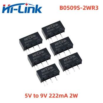 Hi-Link 2 бр./лот от 5 до 9 222 мА 2 W Изходен Модул за захранване с преминаване на постоянен ток Сверхмалый Преобразувател на постоянен ток в постоянен B0509S-2WR3
