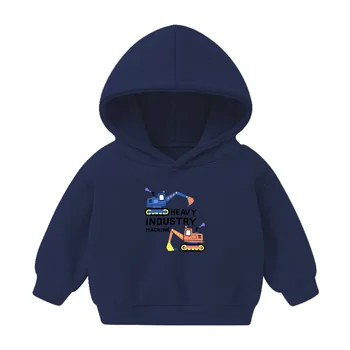 Hoody на модел за малките момчета и момичета 2023 Есен Зима Детски Флисовые блузи с качулка Корейската версия на Детски пуловер с дълги ръкави