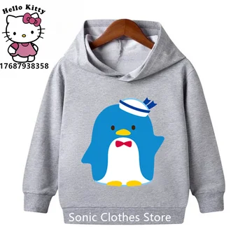 Hoody с качулка Tuxedosam, детски дрехи, hoody за момчета и момичета, модерен пуловер, детски дрехи Sanrio за деца 3-12 години