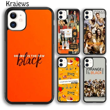 Krajews Orange -Това е Нов черен калъф за телевизор и телефон iPhone 15 SE2020 14 6 7 8 plus XR XS 11 12 13 pro max корпуса Shell Fundas