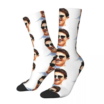 Lando Norris - Чорапи Pretty Face Harajuku Висококачествени чорапи Всесезонни чорапи Аксесоари за мъже и жени Коледни подаръци
