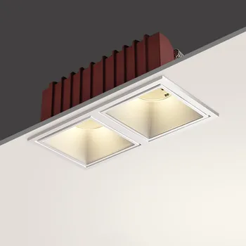 Led лампа, Една тавана лампа, с регулируема яркост, прожектор, Алуминиеви led лампи COB 7 W 12 W AC110V 220V, осветление за дома.