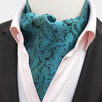 Linbaeway Мъжки Ascot Vintage Paisley Класически Сватбен Официална Вратовръзка Самостоятелно Равенство Джентълменско Маточната Шал От Полиестер С ЛОГО По Поръчка