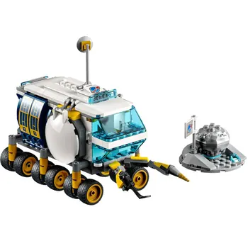MOC 343шт Градска Луната и Космически модел на лунната бродячего превозно средство, Строителни блокове са Съвместими с 60348 тухли Играчки, Подаръци за рожден ден на децата