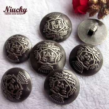 Niucky 25 мм/ 21,5 мм, антично сребро всекидневен костюм модно палто копчета за шиене Шапки за бродерия аксесоари за багаж P0301-032