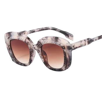 Oulylan Нови слънчеви очила в стил хип-хоп, индивидуалност, мъжки и дамски ежедневни слънчеви очила, модерен двуцветен забавни слънчеви очила с UV400