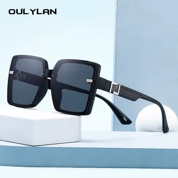OULYLAN Реколта Квадратни Слънчеви очила за мъже и жени, луксозен марка, дизайнерски Дамски Слънчеви очила в ретро-рамки, Слънчеви очила Ins Shades
