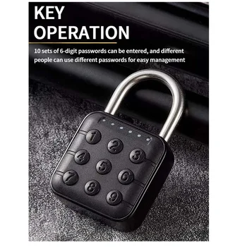 Sasha Bluetooth Интелигентна Система за Заключване на вратите с Отпечатъци от пръсти Без Ключ за Бързо Освобождаване на Противоугонный Окачени Заключване Водоустойчив IP67 Home Securit Lock-B