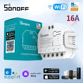 SONOFF DUAL R3 САМ Wifi Smart Switch Мониторинг на Електричество Мотор Завеса 2 Банда Двойна Релеен Модул Чрез eWeLink Алекса Google Home