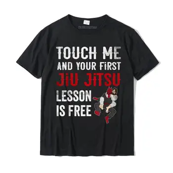 Touch ми, и своя първи урок по джу-джицу ще се проведе безплатно, Тениски с принтом BJJ за момчета, Памучни тениски с 3D-принтом