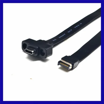 USB 3.1 Конектор на предния панел Type E За Свързване на Кабел за разширяване на USB-Type C C Конектор на Дънната платка на Компютъра Проводна Линия на Кабела, 80 см