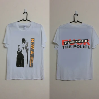 Vtg - Nwa Real Niggaz От The Police 1990 - Top White Reprint - Limmitededition Мъжки Дамски Модни тениска Унисекс, Безплатна Доставка