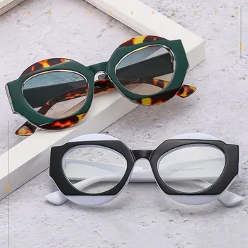 YOOSKE два цвята забавни Дамски Слънчеви очила Модерен марка в ретро стил, Дизайнерски Мъжки Слънчеви очила с геометрични панковскими нотки UV400