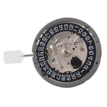 Автоматично часовников механизъм NH35 NH35A Чисто Ново Черно Прозореца с дата 24 скъпоценни камъни