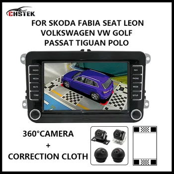 Автомобилно Радио CHSTEK Android Мултимедиен Плеър 360 ° Камера Qualcomm за Skoda Fabia, Seat Leon Volkswagen Passat VW Golf Tiguan Polo