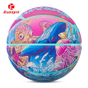 Баскетболни топки Kuangmi Ocean Protection, размер 7, Баскетболни топки антифрикционным покритие и високо отскок, Тренировъчен топка за състезания, спортен топката