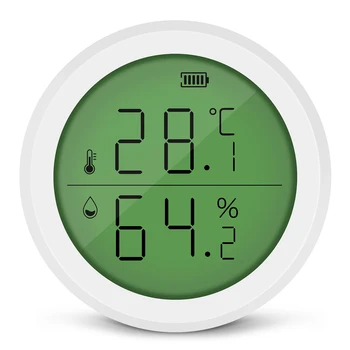 Безжичен датчик за температура на Zigbee 3.0 Sasha и приложение Smart Life контрол на температурата и влажността