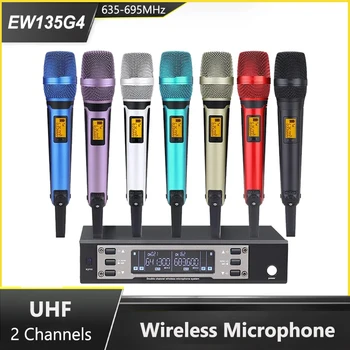 Безжичен Микрофон Система EW135G4 Професионален, 2-Канален UHF Микрофон SKM9000 EW100G4 EW 100 G4 за Изпълнения на Караоке Dj На Сцената